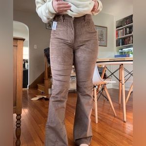High high rise flare corduroy pants
